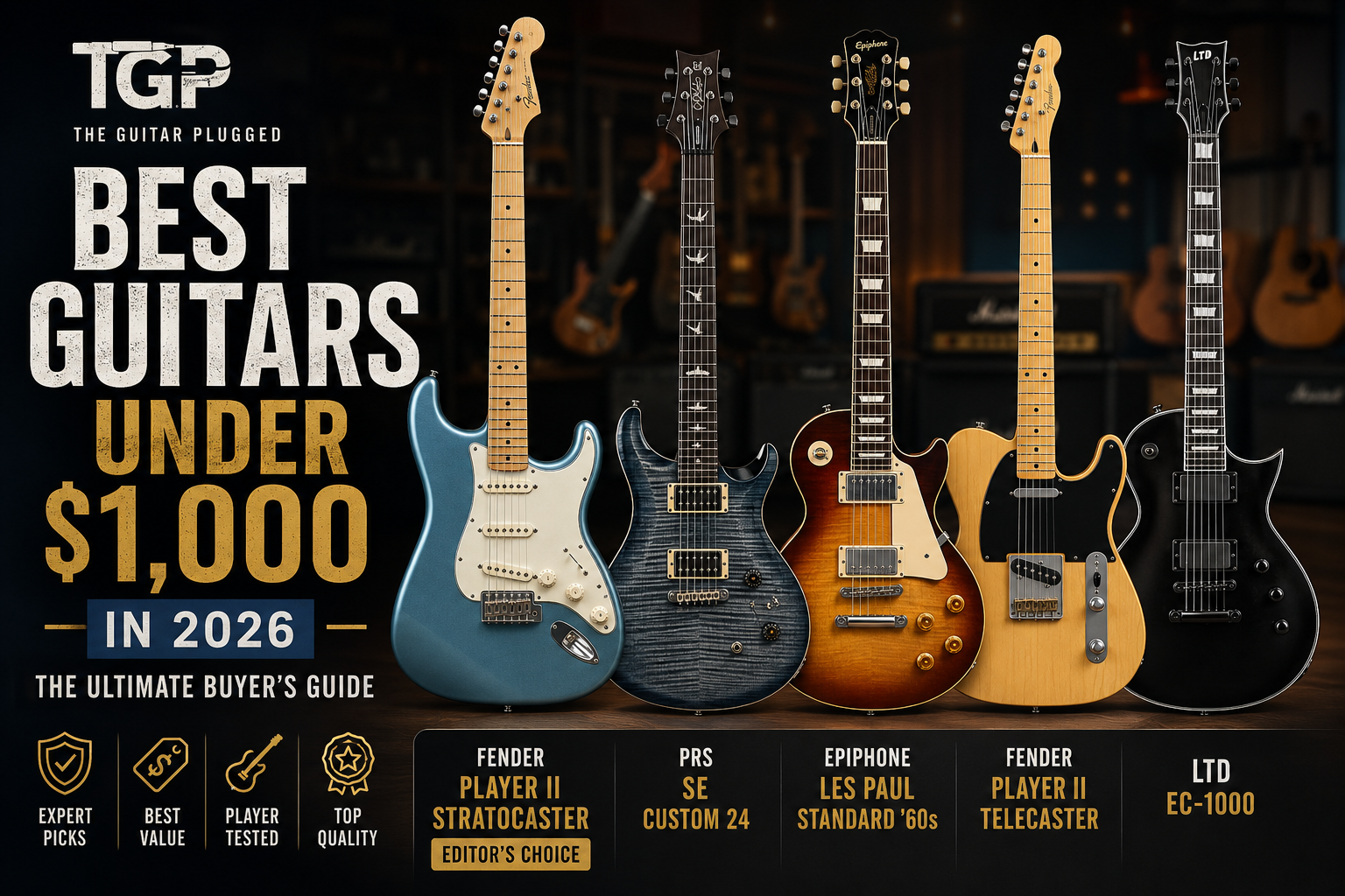 Best Guitars Under $1,000 in 2026: The Ultimate Buyer's Guide